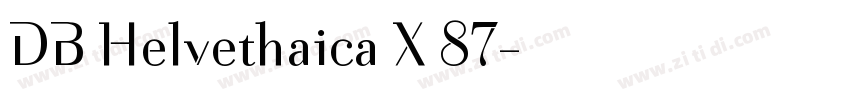 DB Helvethaica X 87字体转换